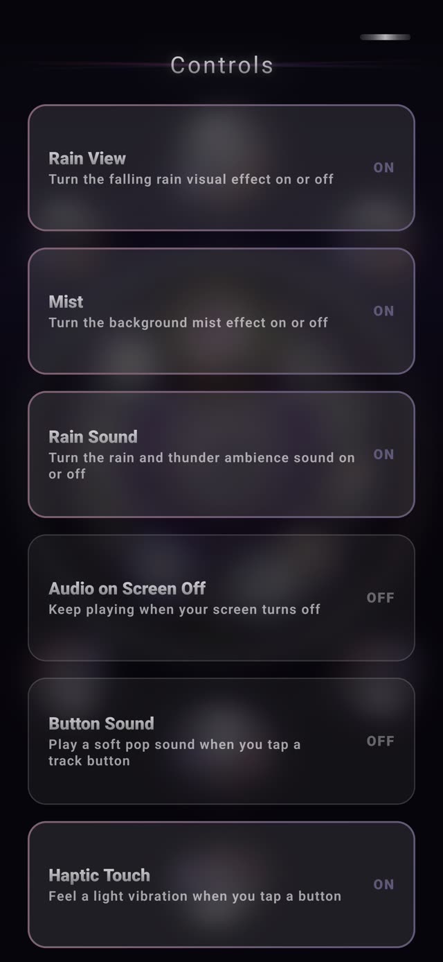 Playback control settings