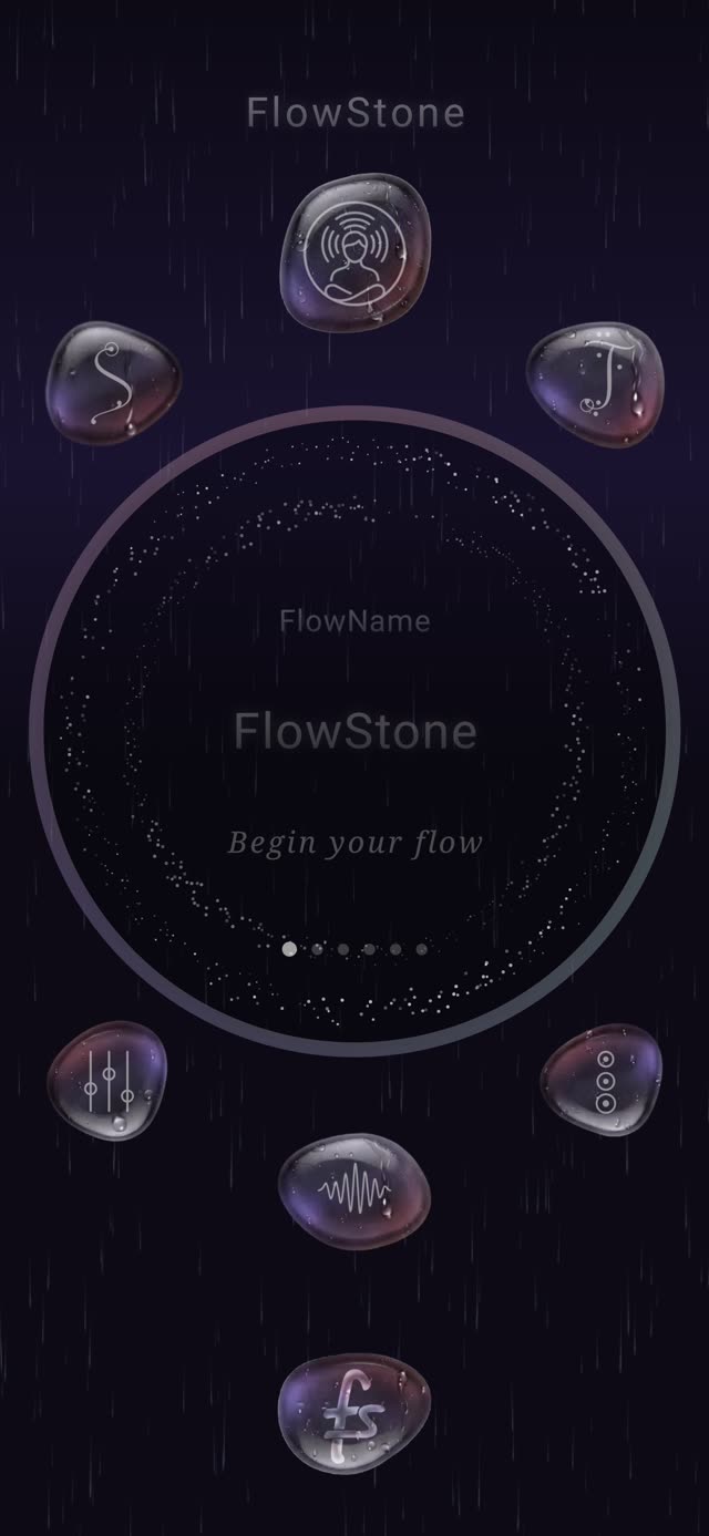 FlowStone main screen hub