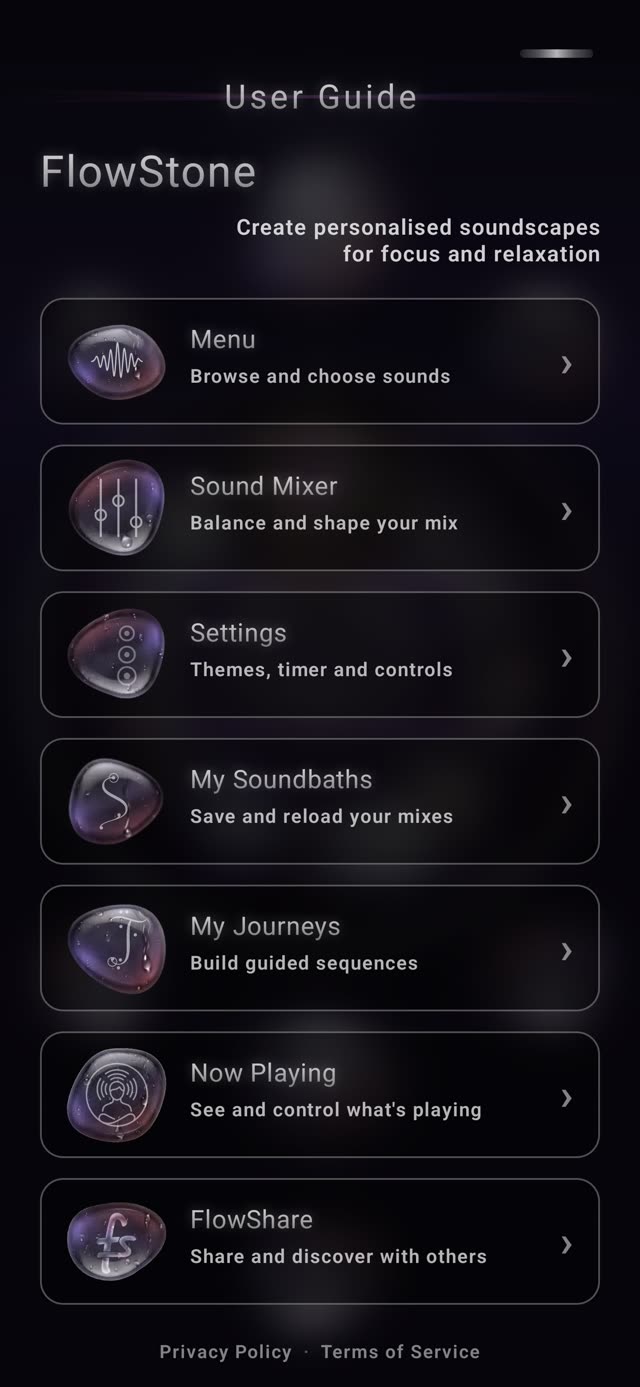 In-app user guide