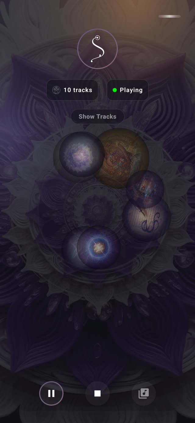 Full screen now-playing video and info
